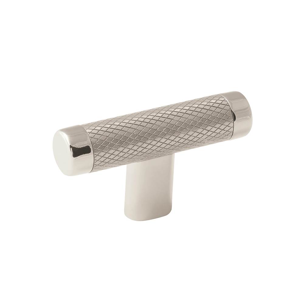 Amerock Esquire 2-5/8 in (67 mm) Length Polished Nickel/Stainless Steel Cabinet Knob