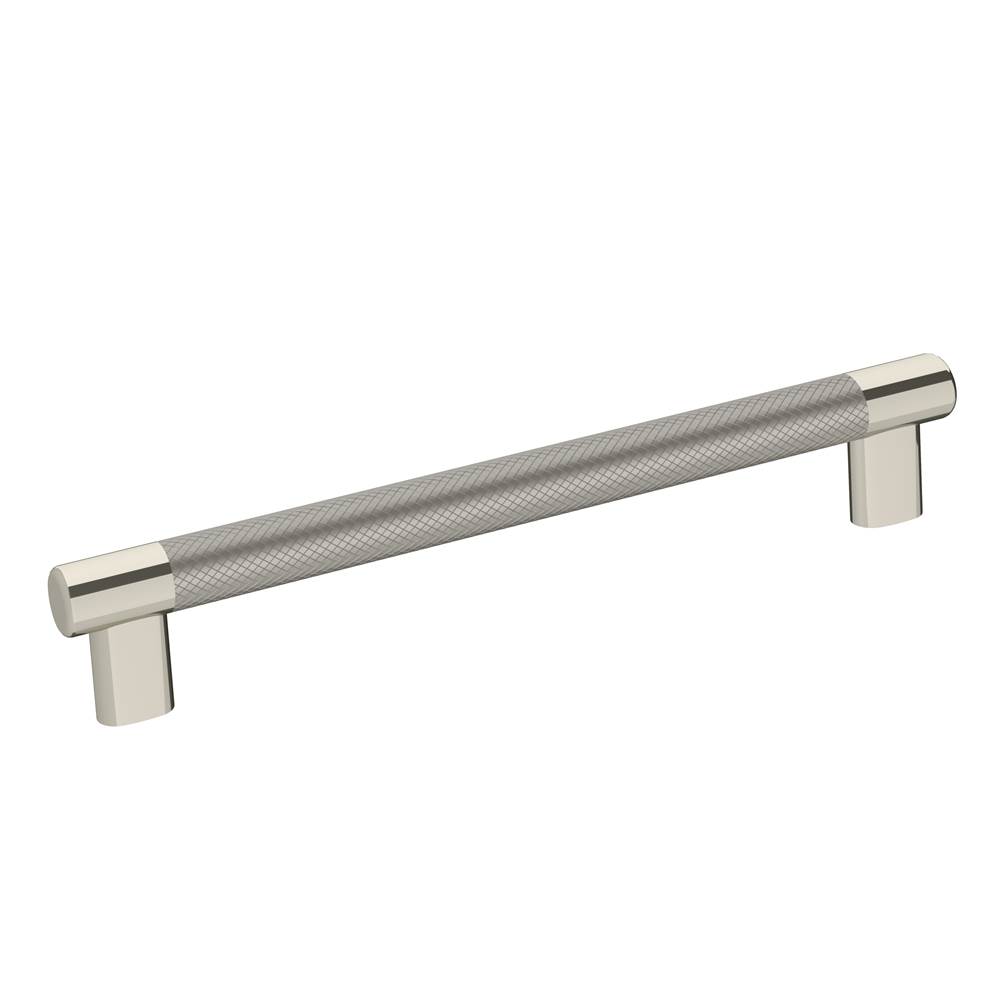 Amerock Esquire 8 in (203 mm) Center-to-Center Polished Nickel/Stainless Steel Cabinet Pull
