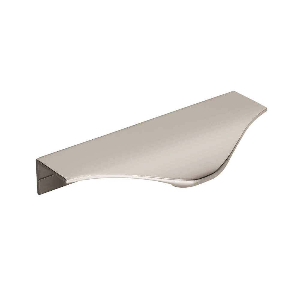 Amerock Aloft 4-3/16 in (106 mm) Center-to-Center Polished Nickel Cabinet Edge Pull