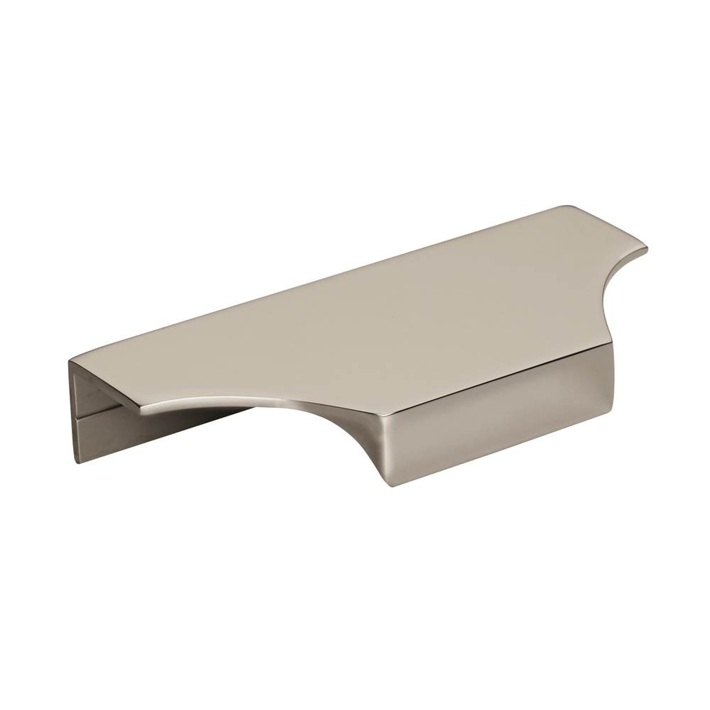 Amerock Extent 4-3/16 in (106 mm) Center-to-Center Polished Nickel Cabinet Edge Pull