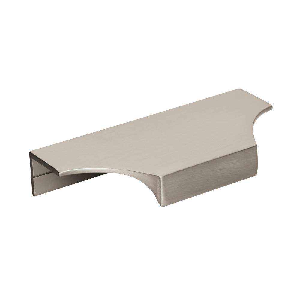 Amerock Extent 4-3/16 in (106 mm) Center-to-Center Satin Nickel Cabinet Edge Pull