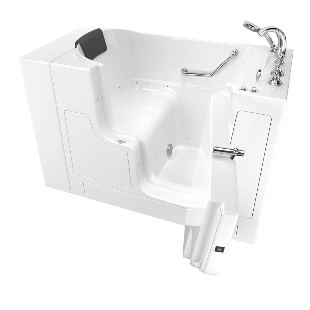 American Standard Gelcoat Premium Series 30 x 52 -Inch Walk-in Tub With Air Spa System - Right-Hand Drain With Faucet