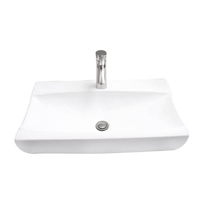 Barclay Ramsey Above Counter Basin25'', Rect, 1 Faucet Hole,WH