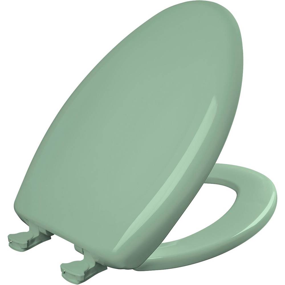Bemis Elongated Plastic Toilet Seat with WhisperClose with EasyClean & Change Hinge and STA-TITE in Sea Green