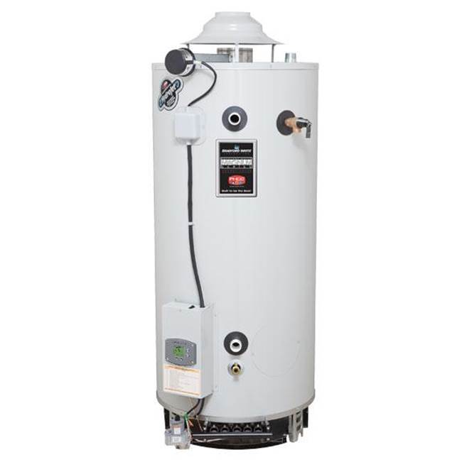 Bradford White 100 Gallon Commercial Gas (Natural) Atmospheric Vent Water Heater with Flue Damper and Electronic Ignition