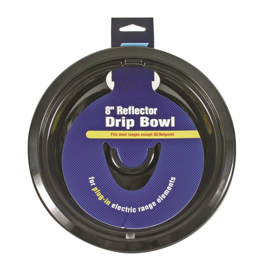 Camco Drip Bowl Universal 8'' Black Porcelain Electric