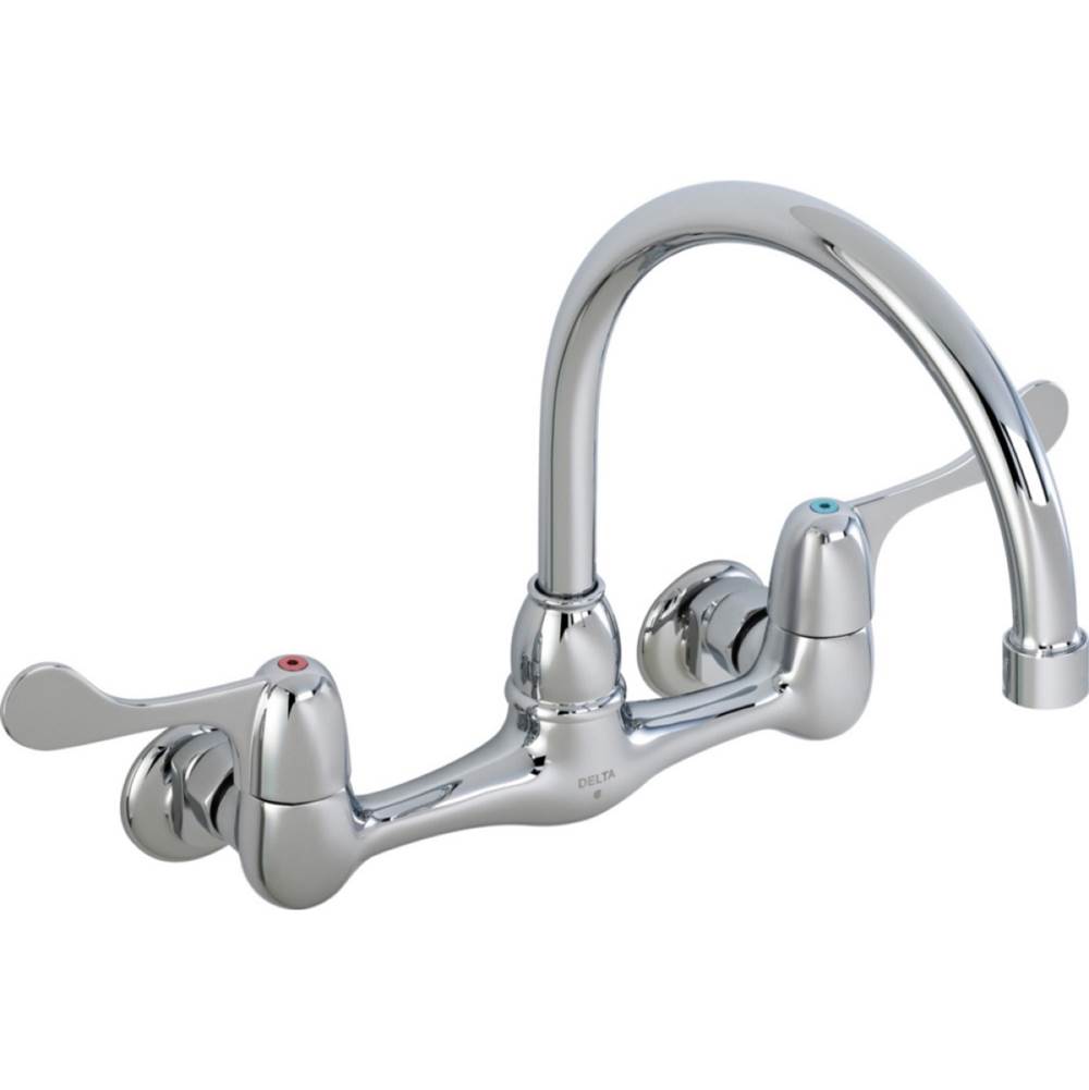 Delta Commercial Commercial 28P4: Two Handle 8'' Wall Mount Service Sink Faucet