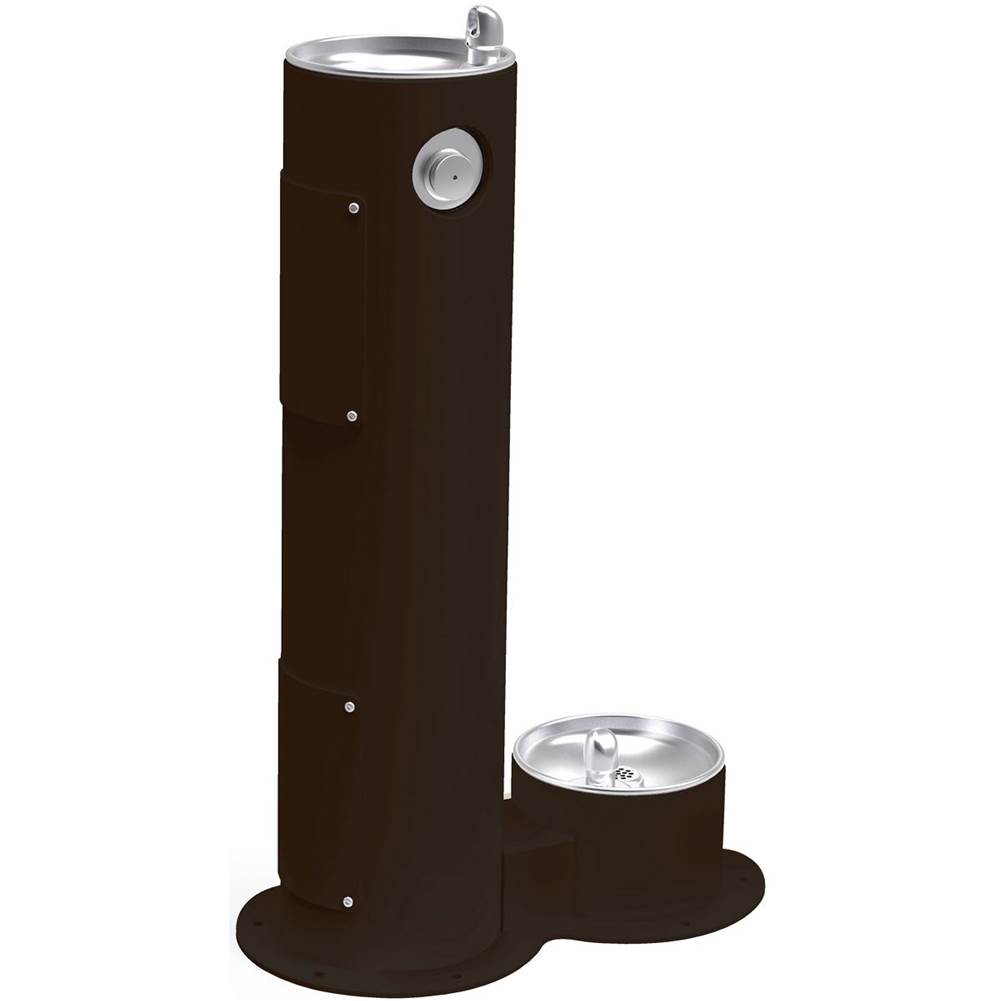 Elkay Outdoor Fountain Pedestal with Pet Station Non-Filtered, Non-Refrigerated Black