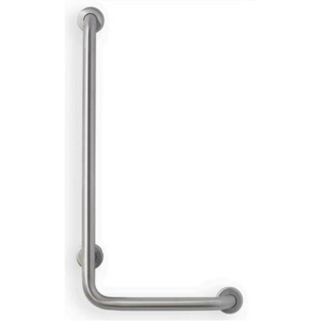Elcoma 1.25'' Diameter 90 Degree Angle Bars, R Orientation - Stainless Steel
