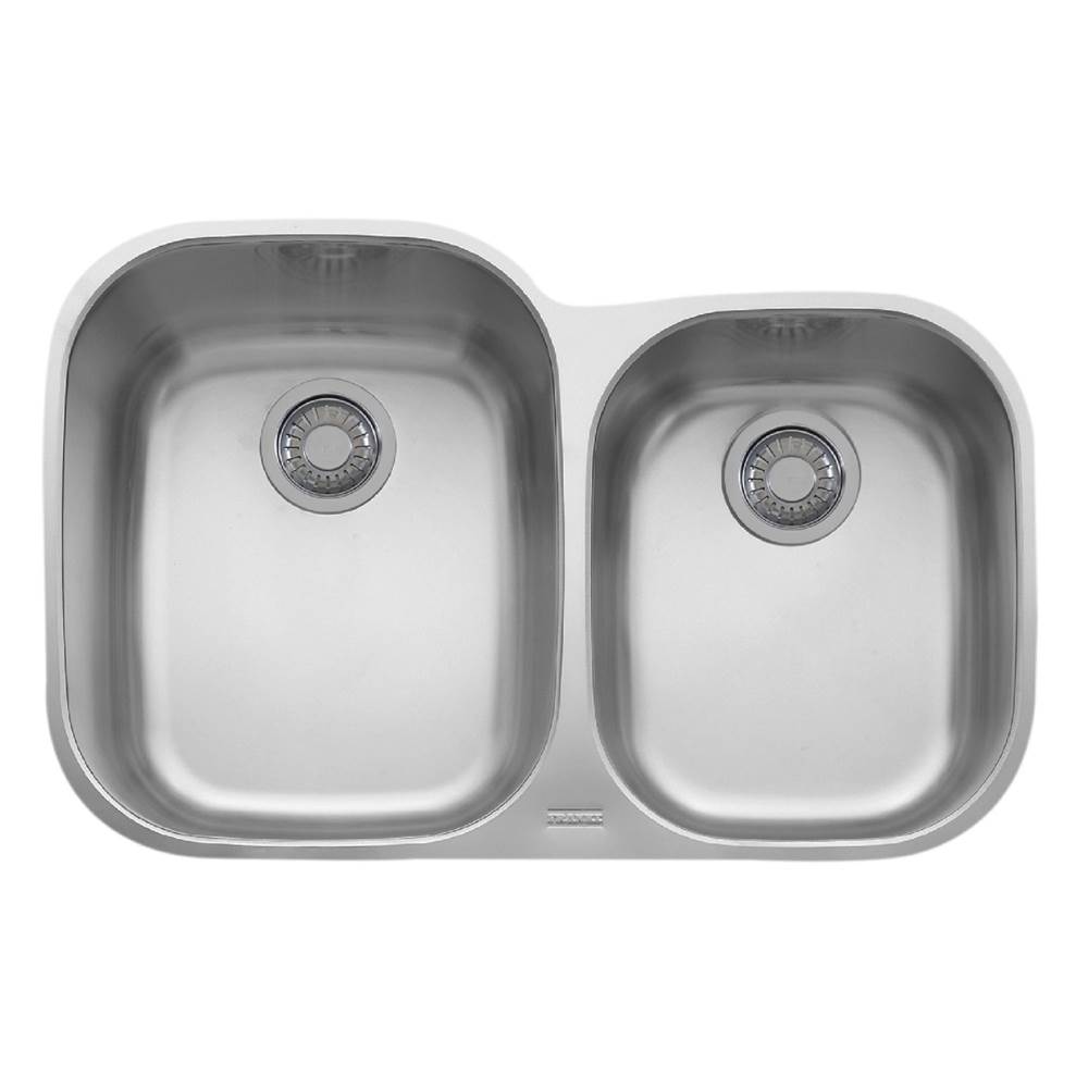 Franke Regatta 31.5-in. x 20.5-in. 18 Gauge Stainless Steel Undermount Double Bowl Kitchen Sink - RGX160