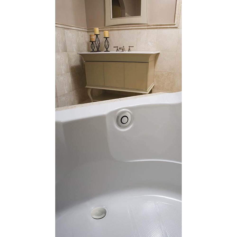 Geberit Geberit bathtub drain with push actuation PushControl, 17-24'' PP, with ready-to-fit-set trim kit: PVD brushed nickel