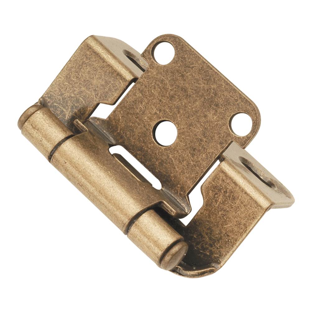 Hickory Hardware Hinge Semi-Concealed 1/2 Inch Overlay Face Frame Part Wrap Self-Close (2 Pack)