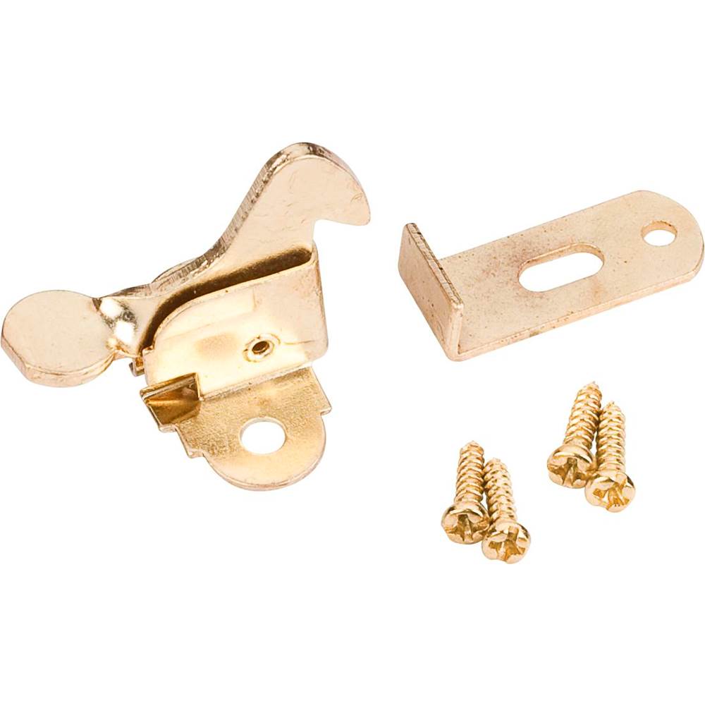 Hardware Resources Polished Brass Elbow Catch Polybagged with Screws