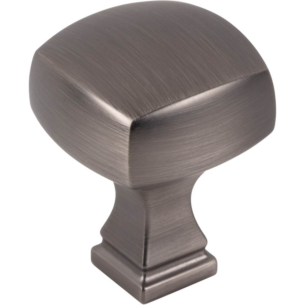 Jeffrey Alexander 1-1/8'' Overall Length Brushed Pewter Square Audrey Cabinet Knob
