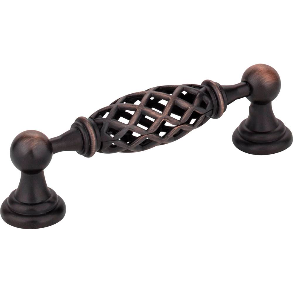 Jeffrey Alexander 96 mm Center-to-Center Brushed Oil Rubbed Bronze Birdcage Tuscany Cabinet Pull