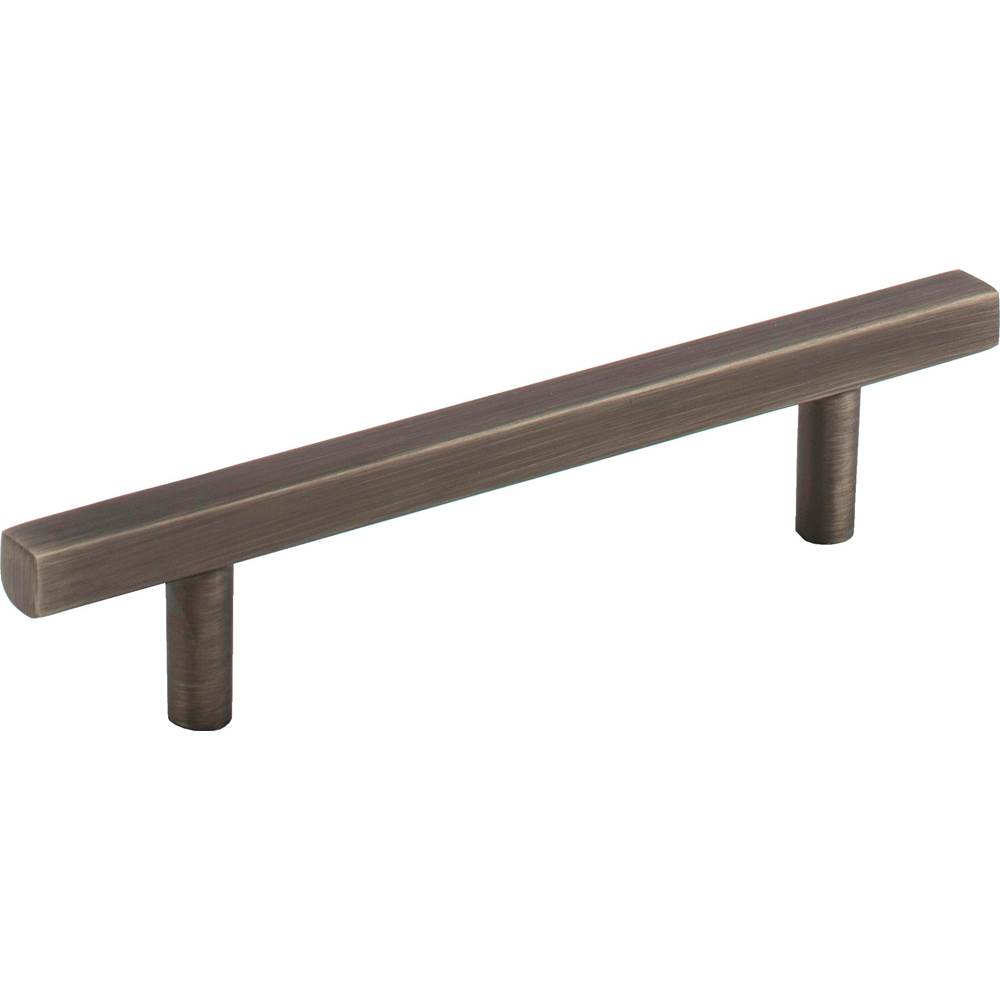 Jeffrey Alexander 96 mm Center-to-Center Brushed Pewter Square Dominique Cabinet Bar Pull