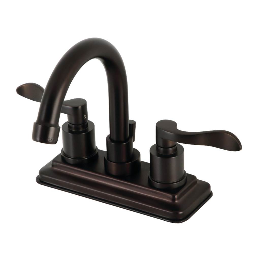 Kingston Brass NuWave 4 in. Centerset Bathroom Faucet with Brass Pop-Up, Oil Rubbed Bronze