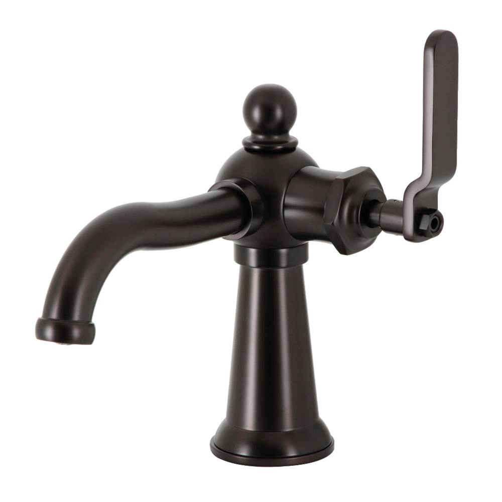 Kingston Brass Kingston Brass KS3545KL Knight Single-Handle Bathroom Faucet with Push Pop-Up, Oil Rubbed Bronze