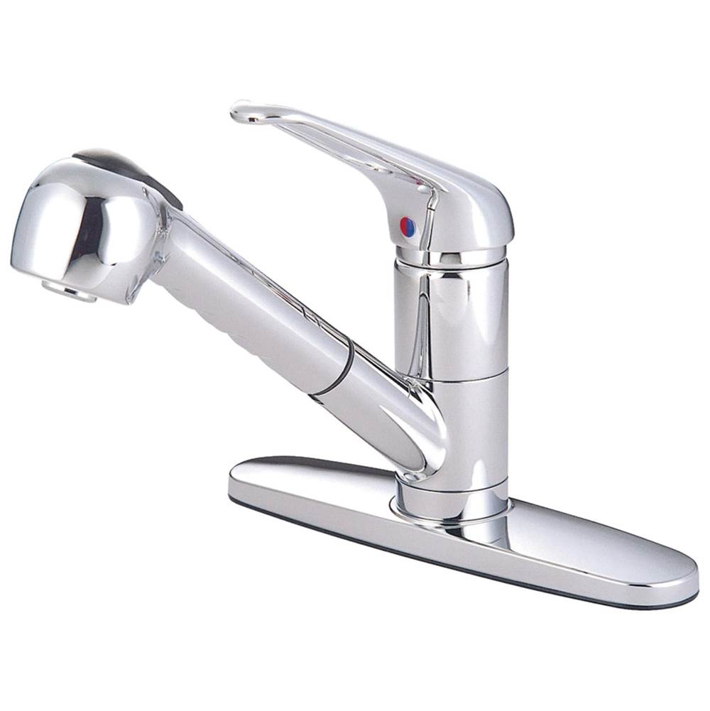 Kingston Brass Pull-Out Kitchen Faucet, Polished Chrome