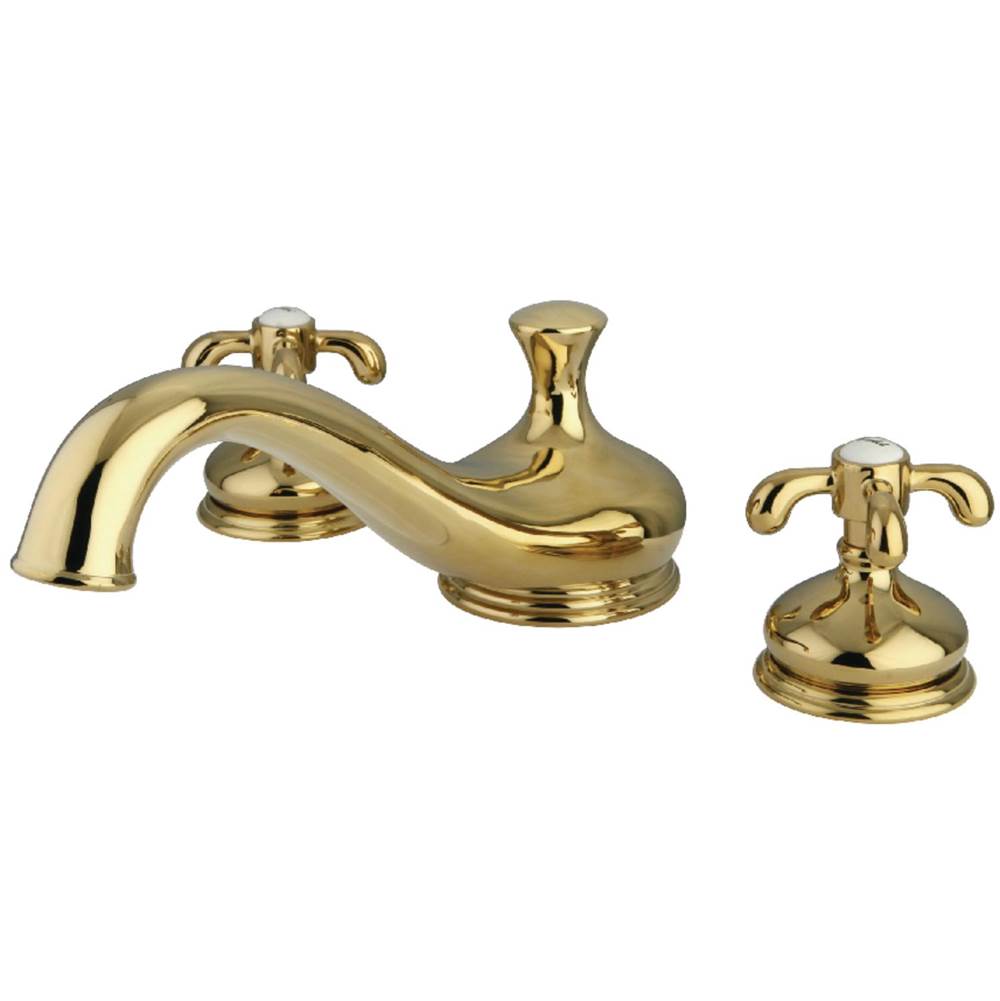 Kingston Brass French Country Roman Tub Faucet, Polished Brass