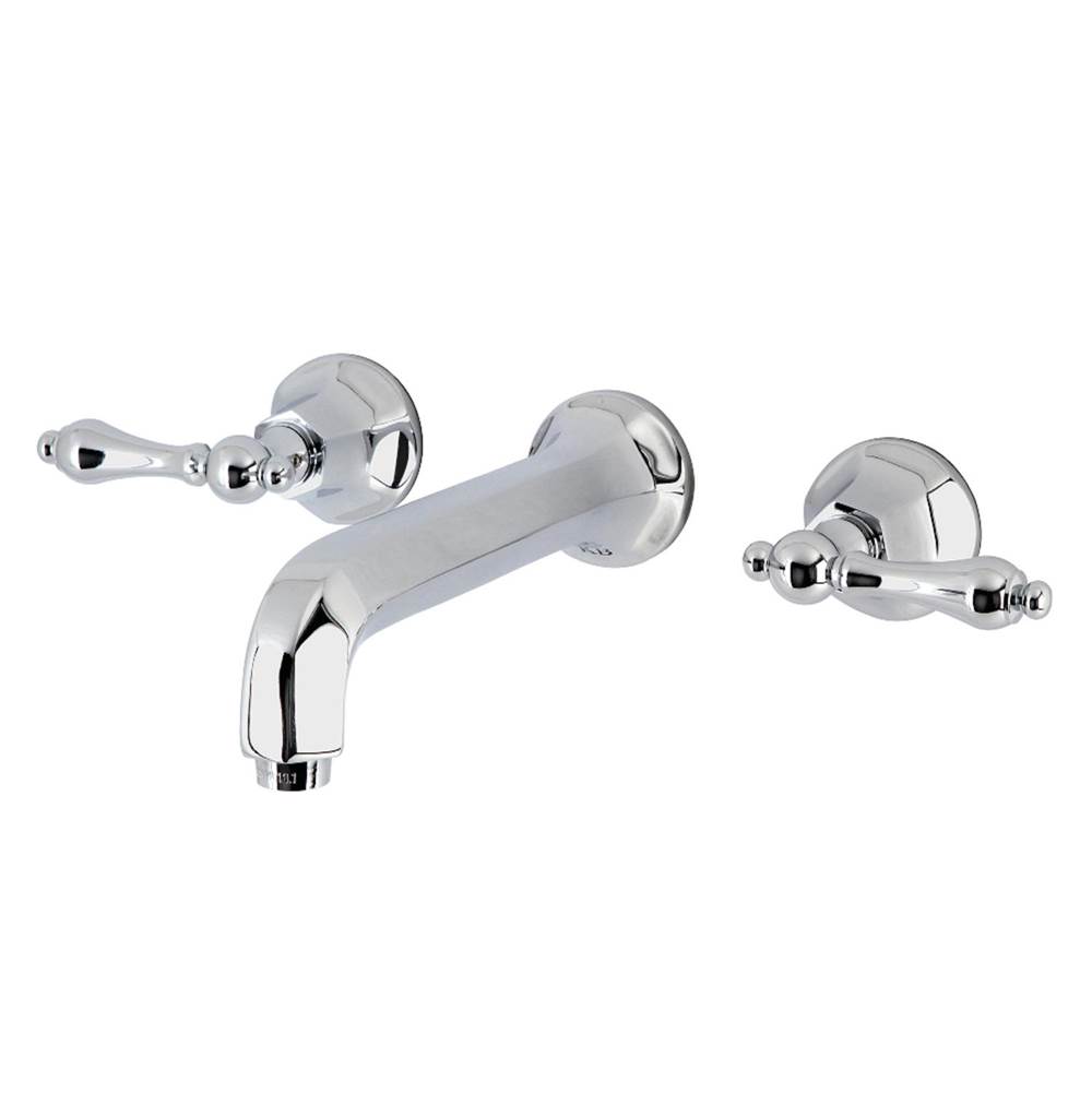 Kingston Brass Metropolitan 2-Handle Wall Mount Bathroom Faucet, Polished Chrome
