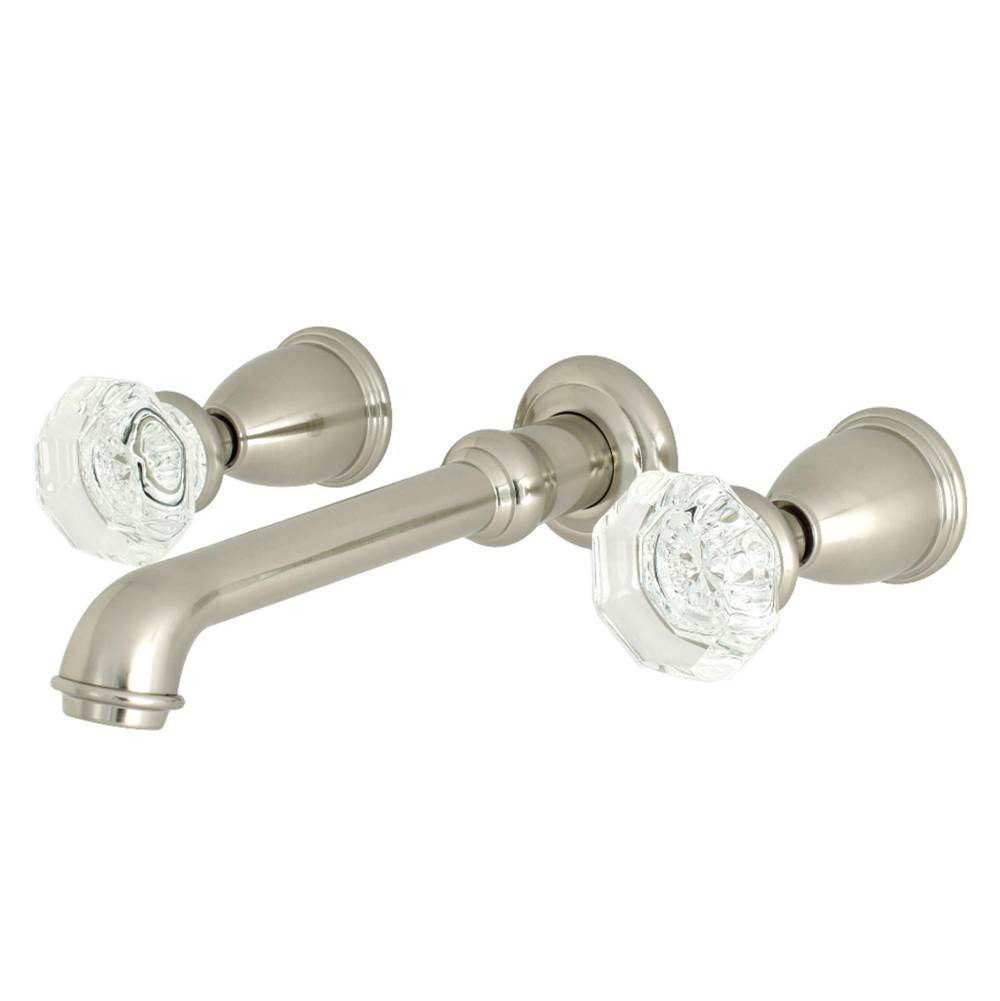 Kingston Brass Celebrity Two-Handle Wall Mount Bathroom Faucet, Brushed Nickel