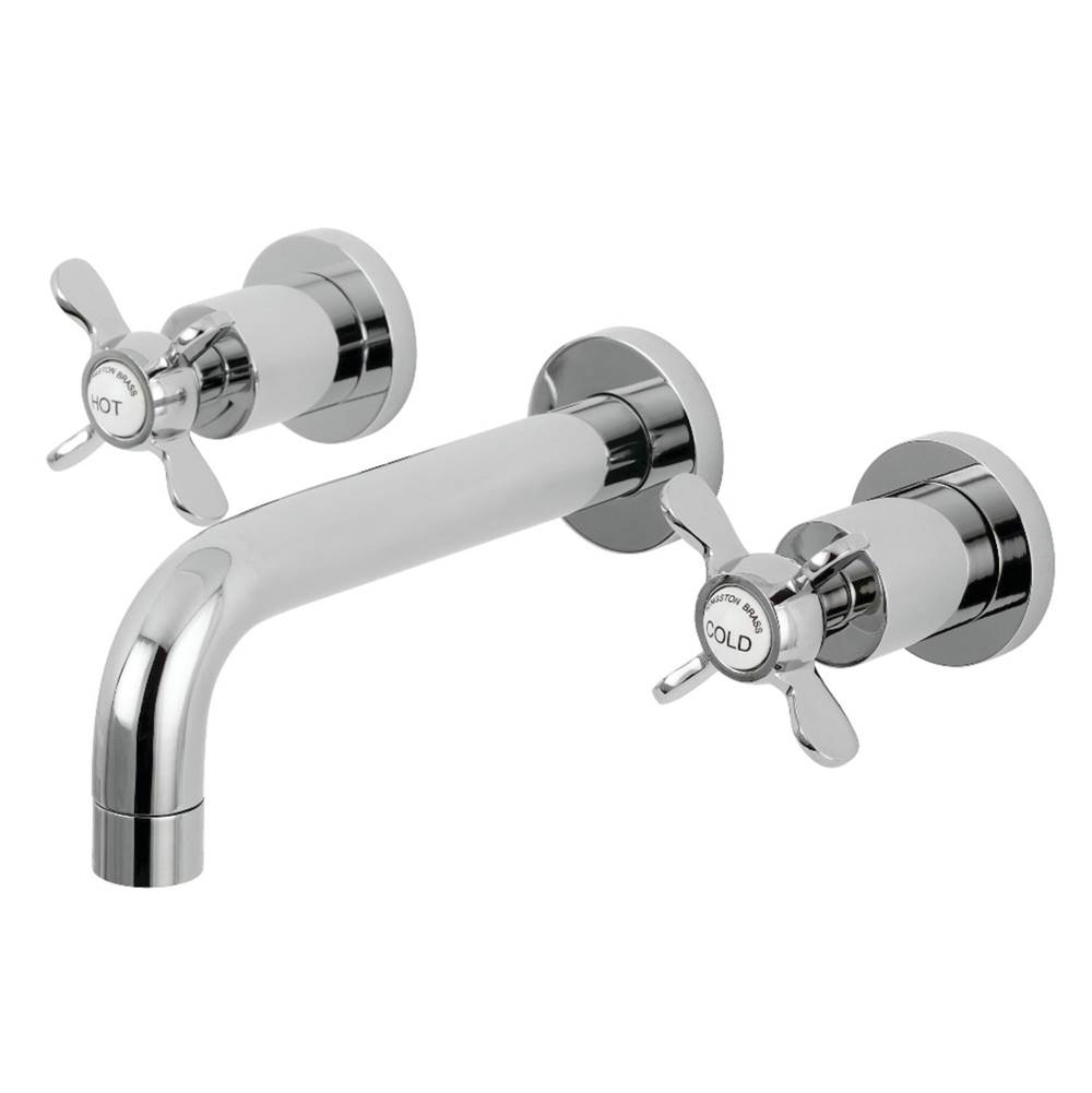 Kingston Brass Essex 2-Handle 8 in. Wall Mount Bathroom Faucet, Polished Chrome
