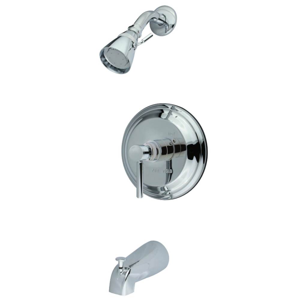 Kingston Brass Concord Pressure Balance Tub and Shower Faucet, Polished Chrome