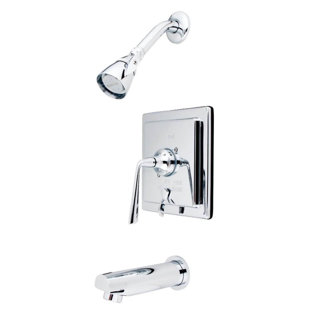 Kingston Brass Silver Sage Tub & Shower Faucet with Diverter, Polished Chrome