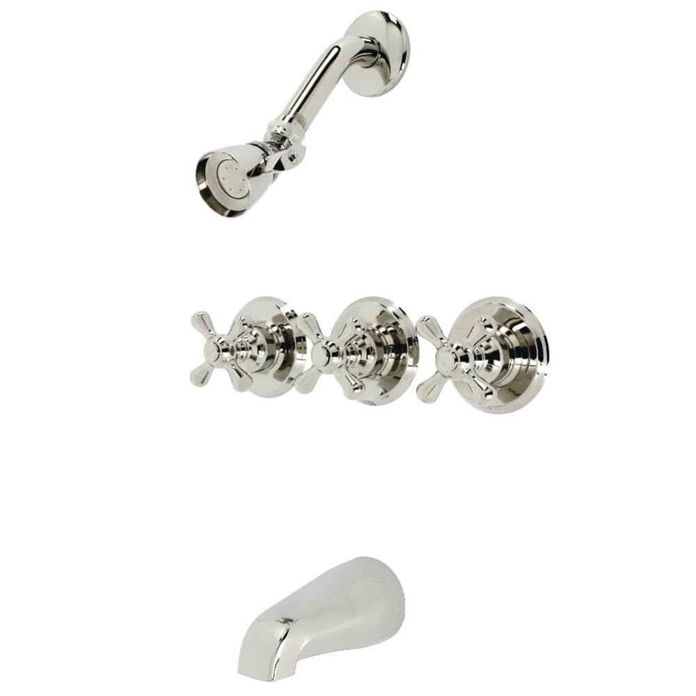 Kingston Brass Victorian Tub and Shower Faucet, Polished Nickel