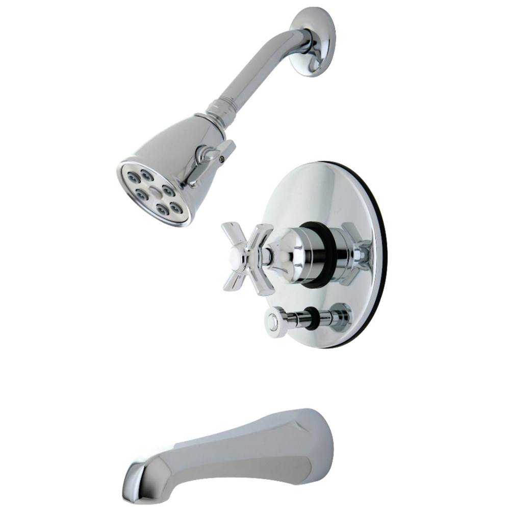 Kingston Brass Millennium Tub and Shower Faucet, Polished Chrome