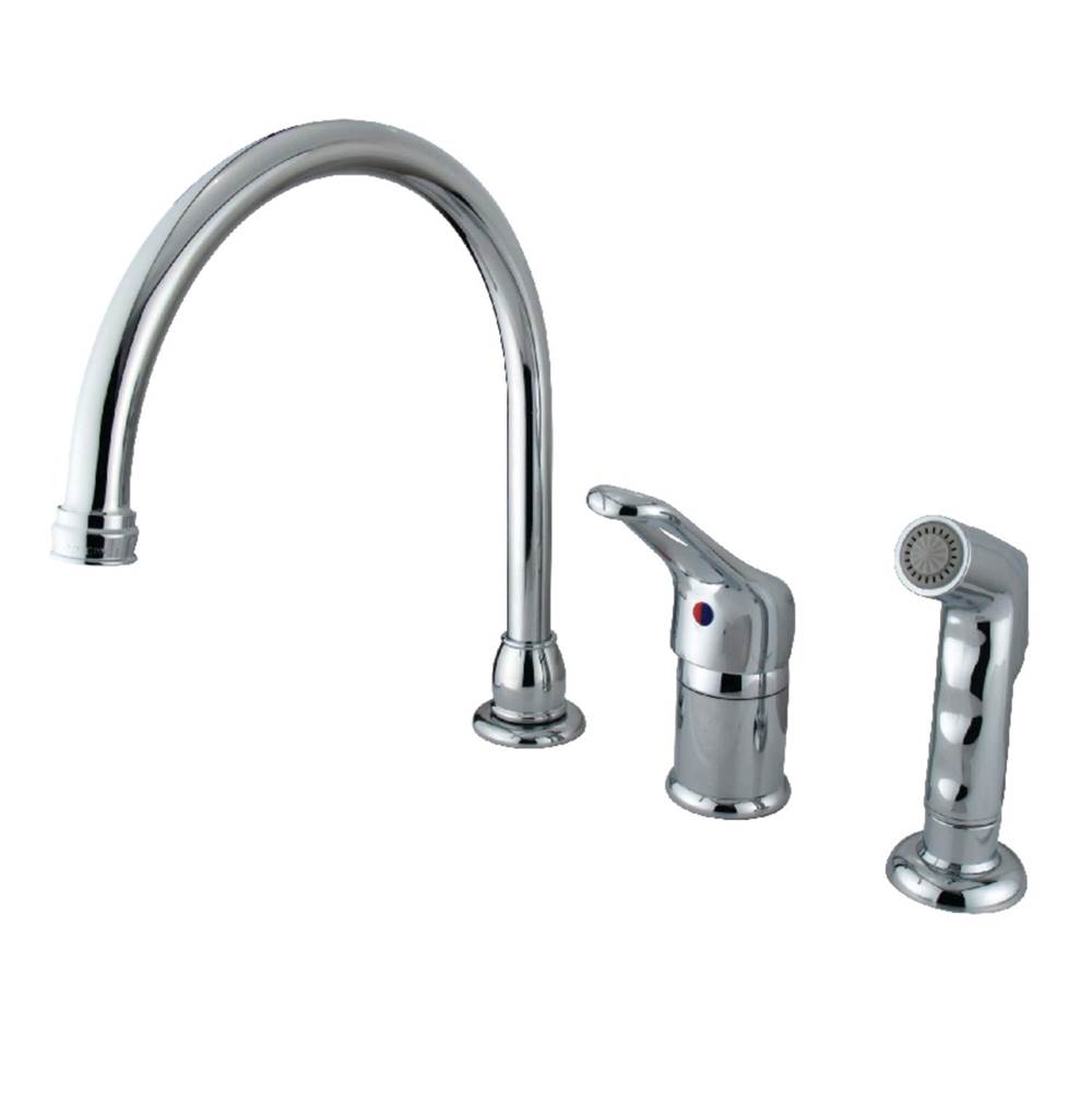 Kingston Brass Single-Handle Widespread Kitchen Faucet, Polished Chrome