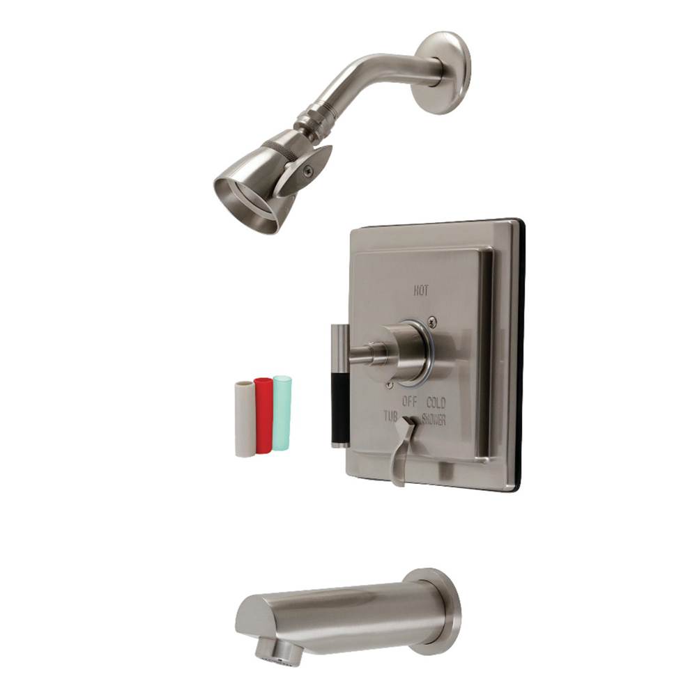 Kingston Brass Kaiser Single-Handle Tub and Shower Faucet, Brushed Nickel