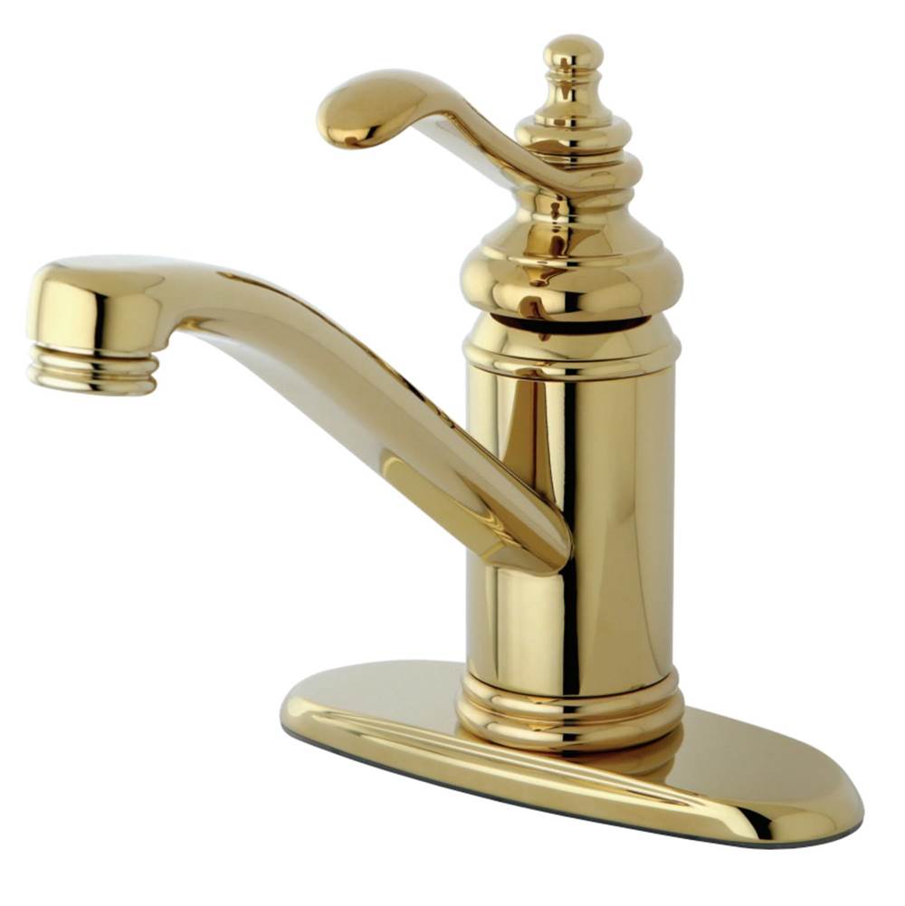 Kingston Brass Templeton 4'' Single Handle Bathroom Faucet, Polished Brass