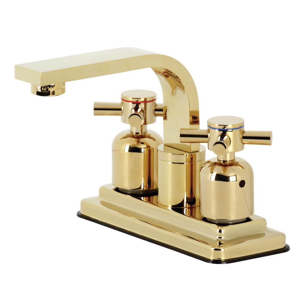 Kingston Brass Concord 4-Inch Centerset Bathroom Faucet, Polished Brass