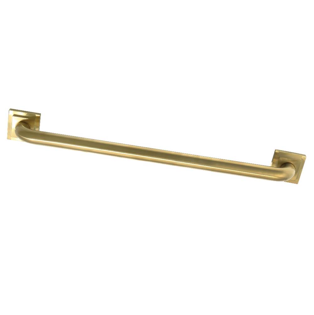 Kingston Brass Claremont 24'' Grab Bar, 1-1/4'' Diameter, Brushed Brass
