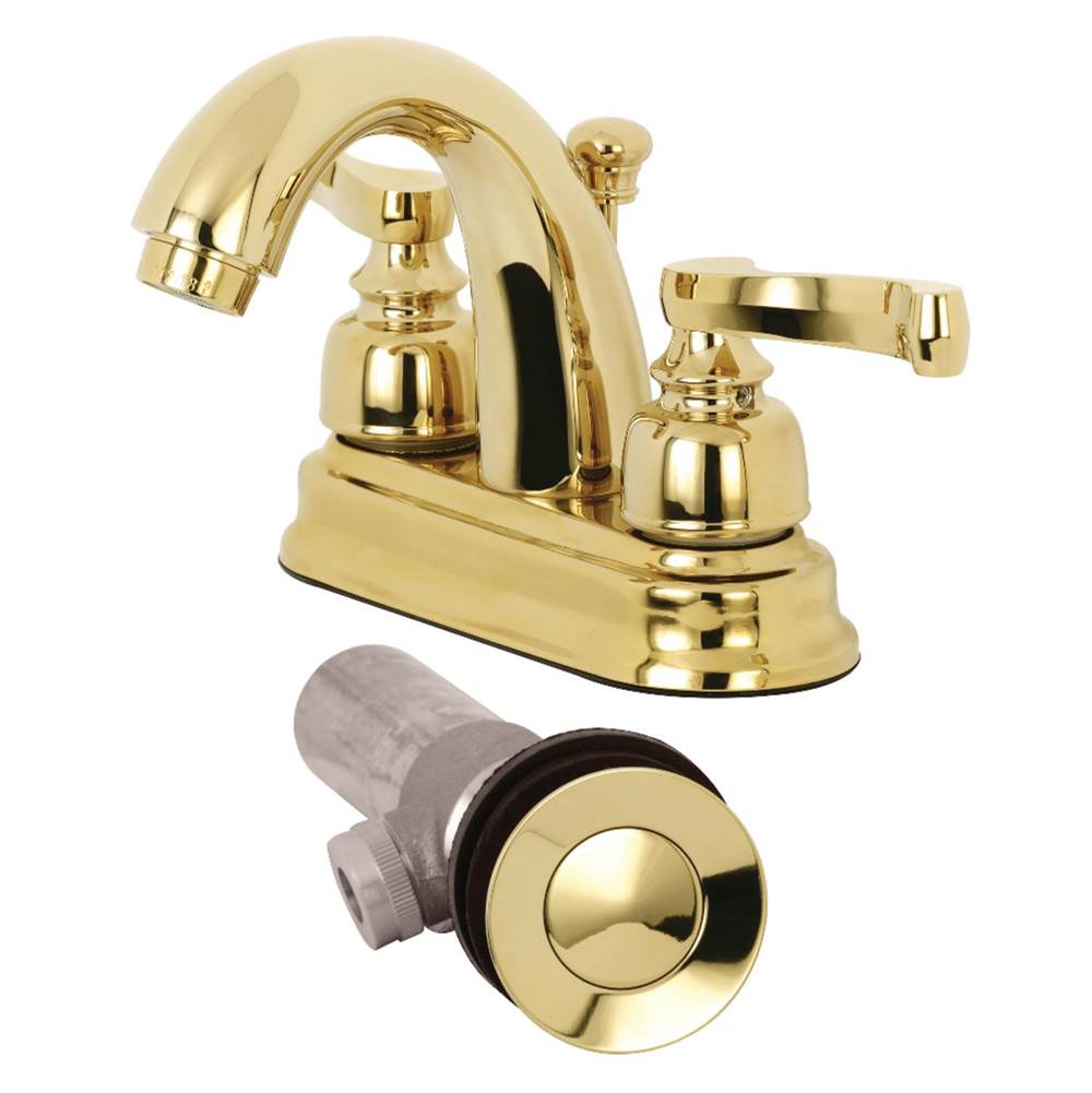 Kingston Brass 4 in. Centerset Bathroom Faucet, Polished Brass