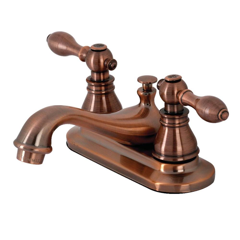 Kingston Brass American Classic 4'' Centerset Bathroom Faucet, Antique Copper