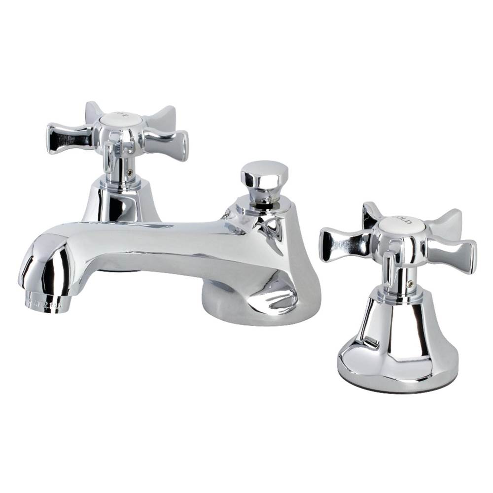 Kingston Brass Hamilton Widespread Bathroom Faucet with Brass Pop-Up, Polished Chrome