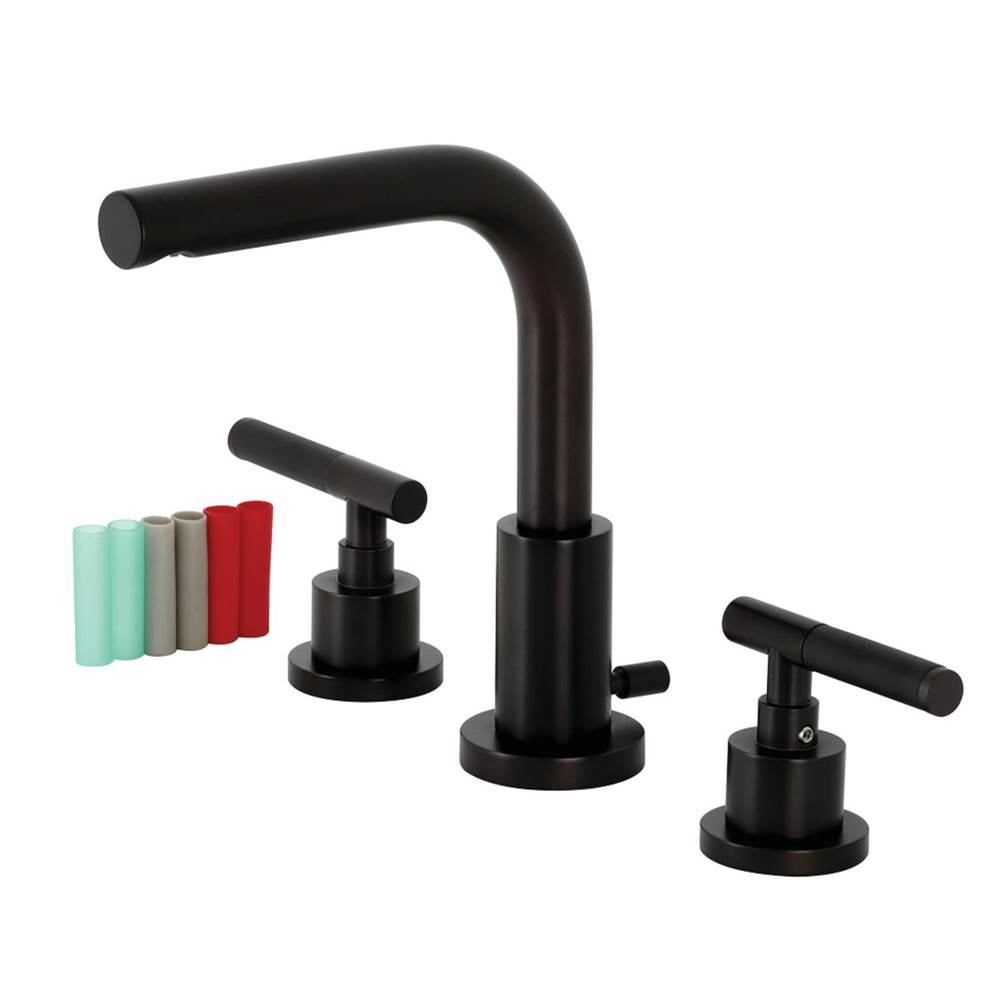 Kingston Brass Fauceture Kaiser Widespread Bathroom Faucet with Brass Pop-Up, Oil Rubbed Bronze