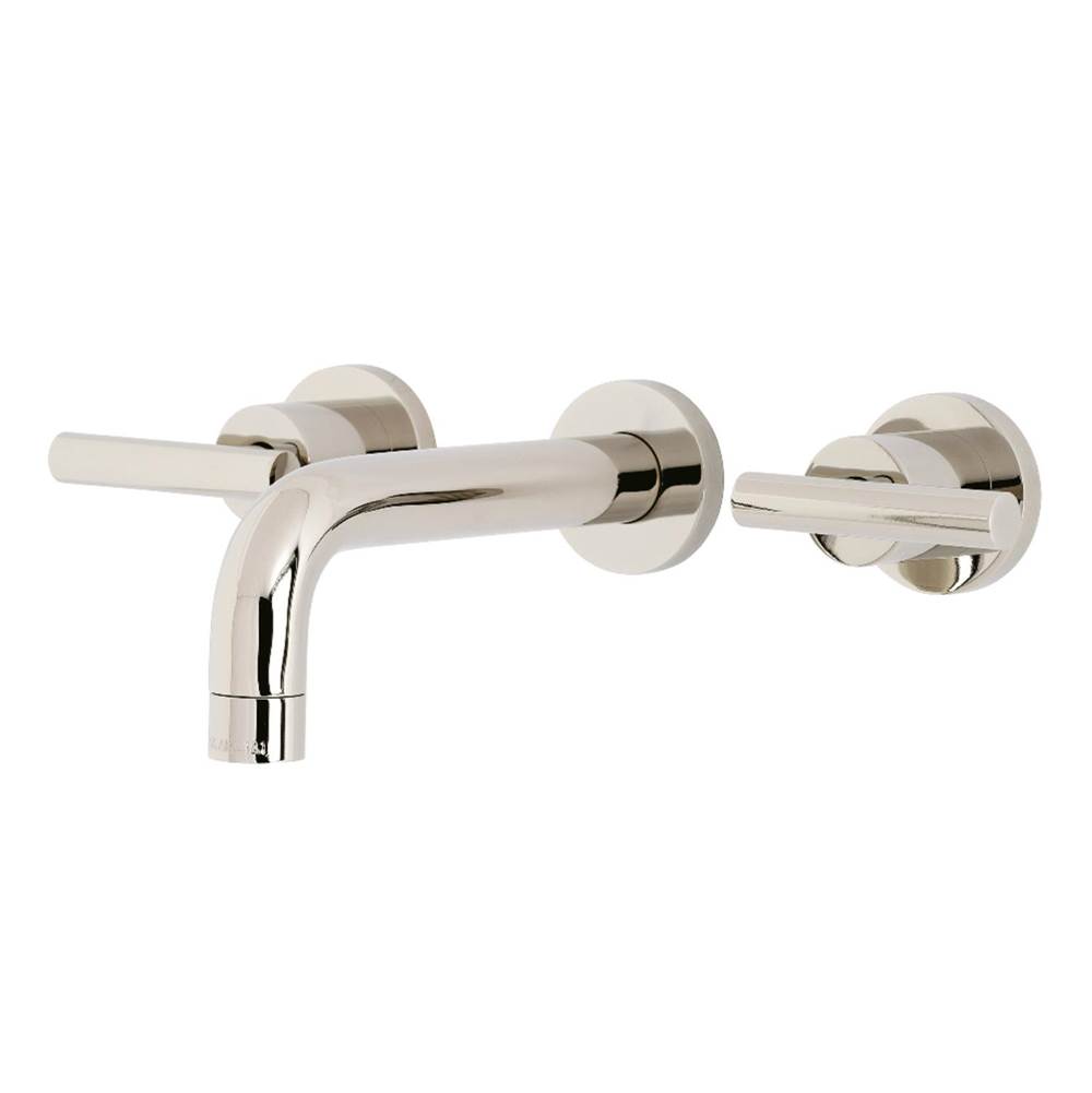 Kingston Brass Manhattan 2-Handle 8 in. Wall Mount Bathroom Faucet, Polished Nickel