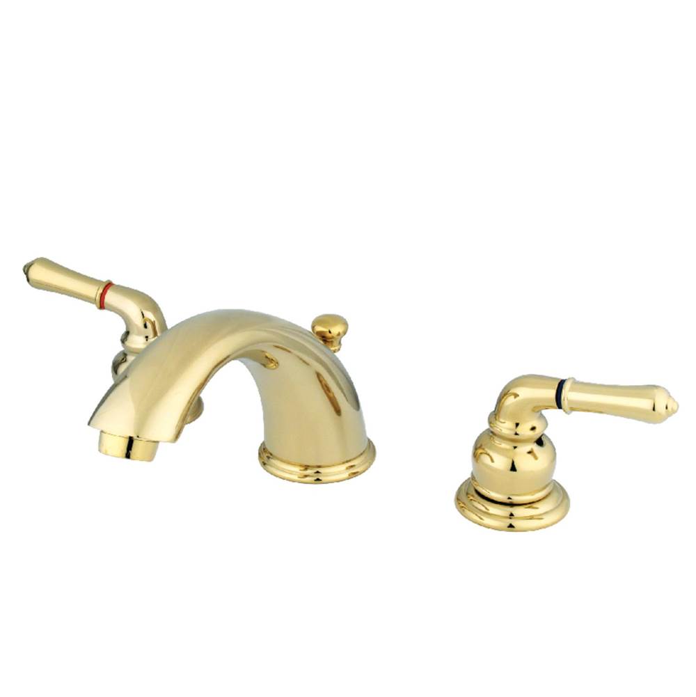 Kingston Brass Widespread Bathroom Faucet, Polished Brass
