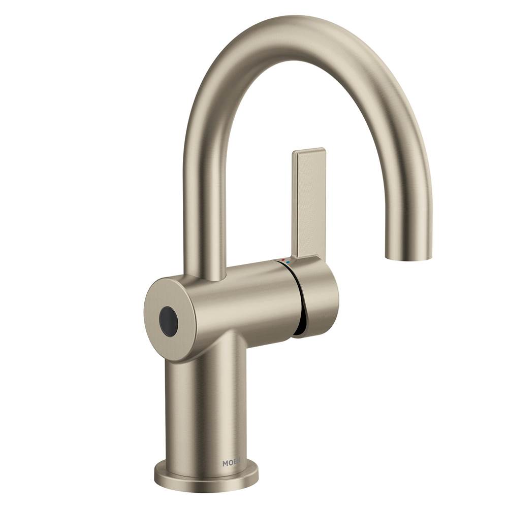 Moen Cia Motionsense Wave Touchless Single Handle Bathroom Sink Faucet in Brushed Nickel