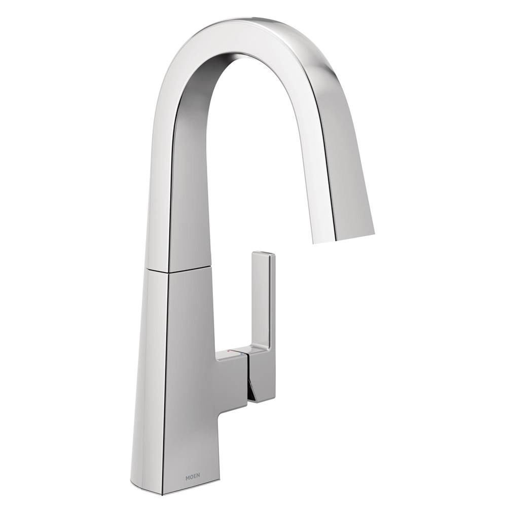 Moen Nio One-Handle Bar Faucet, Includes Secondary Finish Handle Option, Chrome