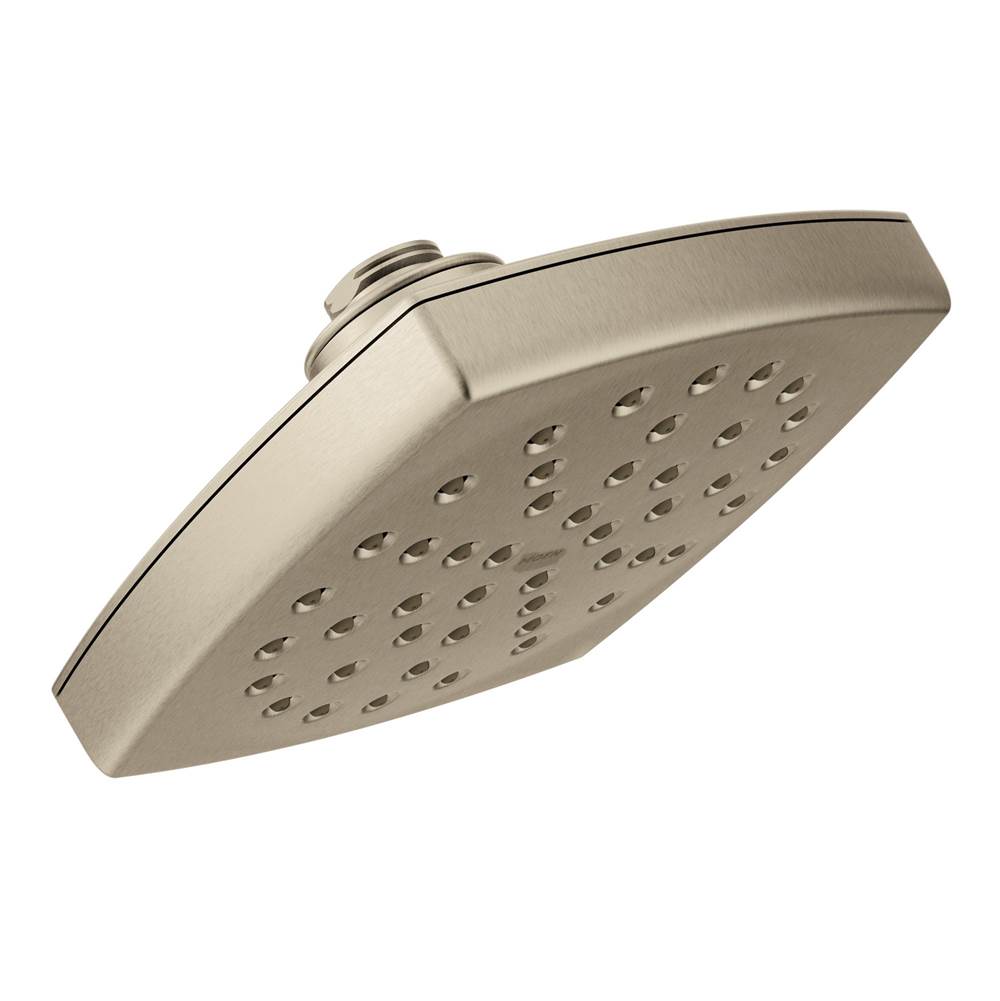 Moen Voss 6'' Single-Function Eco-Performance Rainshower Showerhead with Immersion Technology, Brushed Nickel