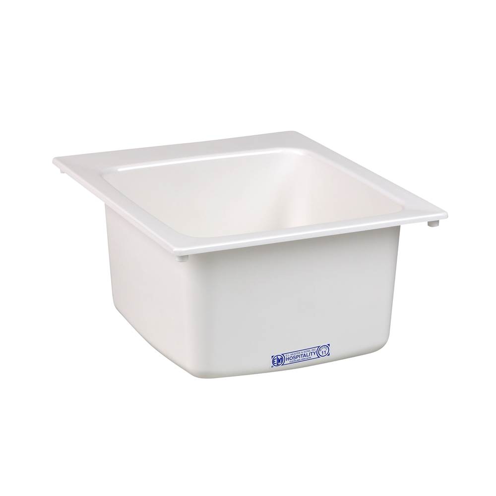 Mustee And Sons Utility Sink, 17''x20'' White, 6 Pack