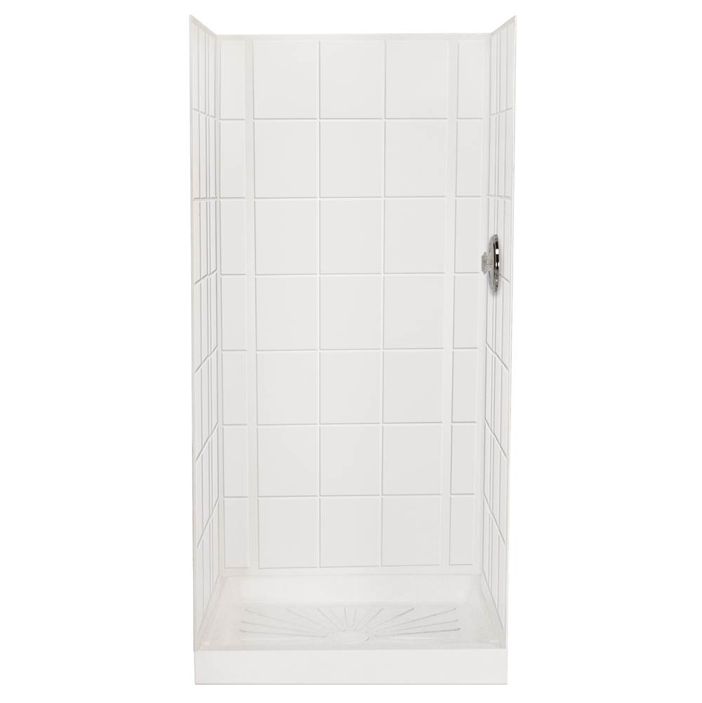 Mustee And Sons Durawall Bathtub Wall, White, Fiberglass, Fits 30''x60'' and 32''x60''