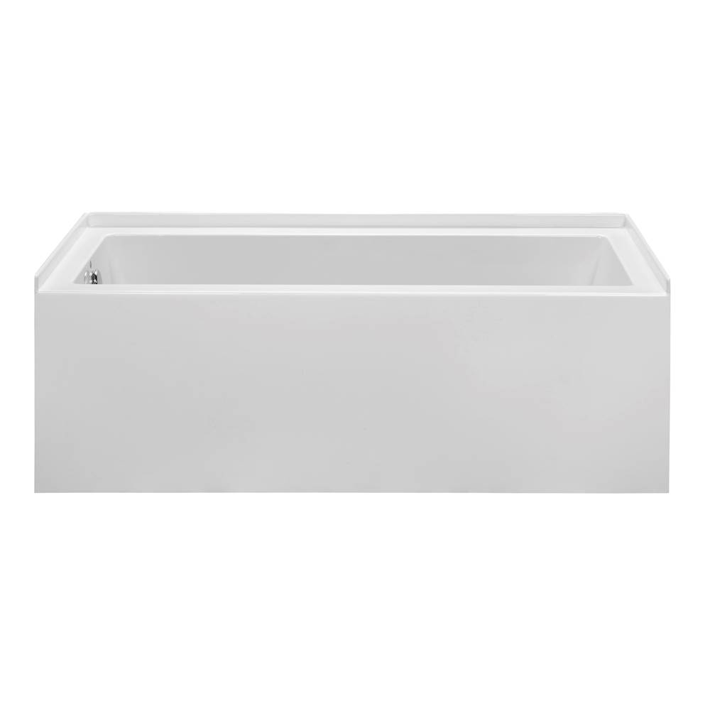 MTI Basics 60X30 Biscuit Left Hand Drain Above Floor Rough In Integral Skirted Air Bath W/ Integral Tile Flange-Basics