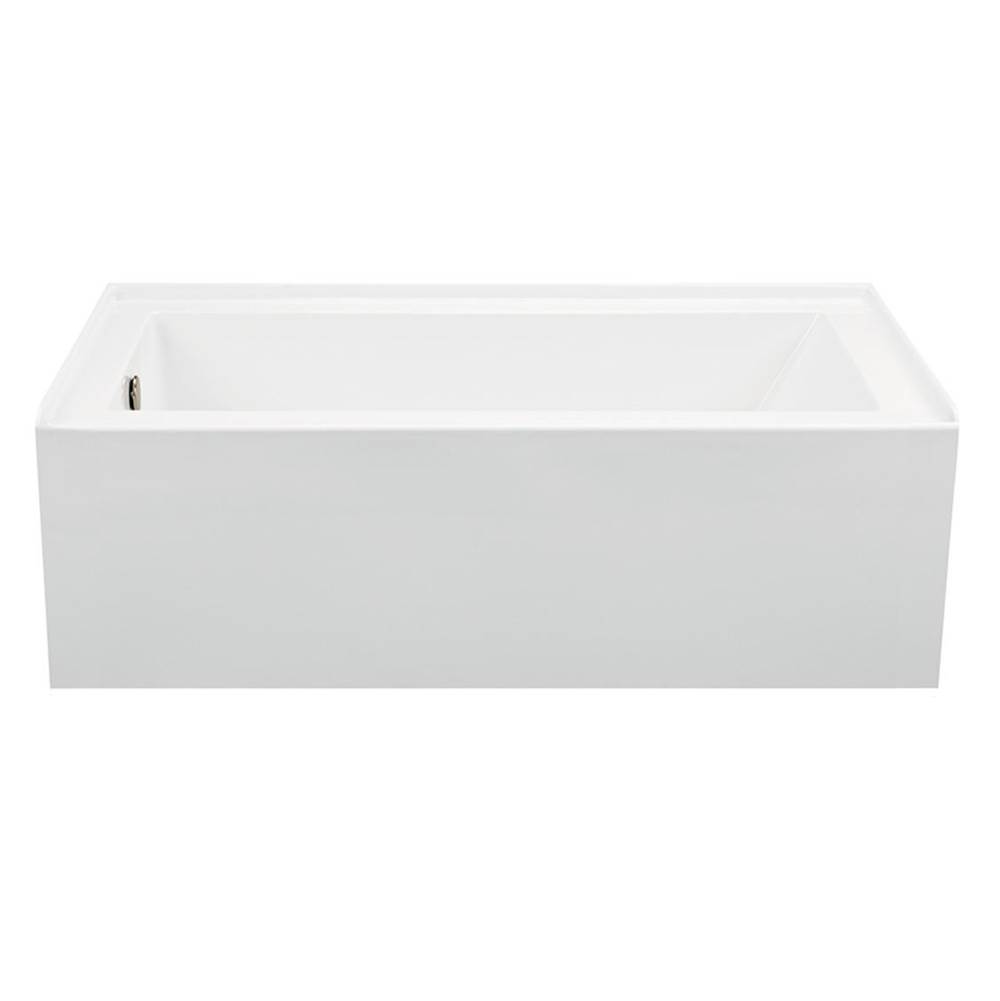 MTI Basics 60X32 White Right Hand Drain Above Floor Rough In Integral Skirted Air Bath W/ Integral Tile Flange-Basics