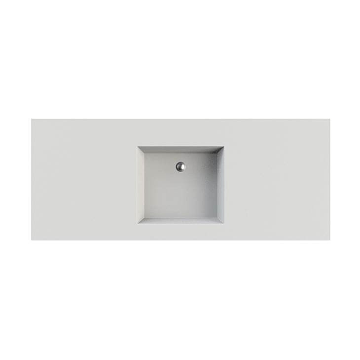 MTI Baths Petra 1 Sculpturestone Counter Sink Single Bowl Up To 30''- Gloss White